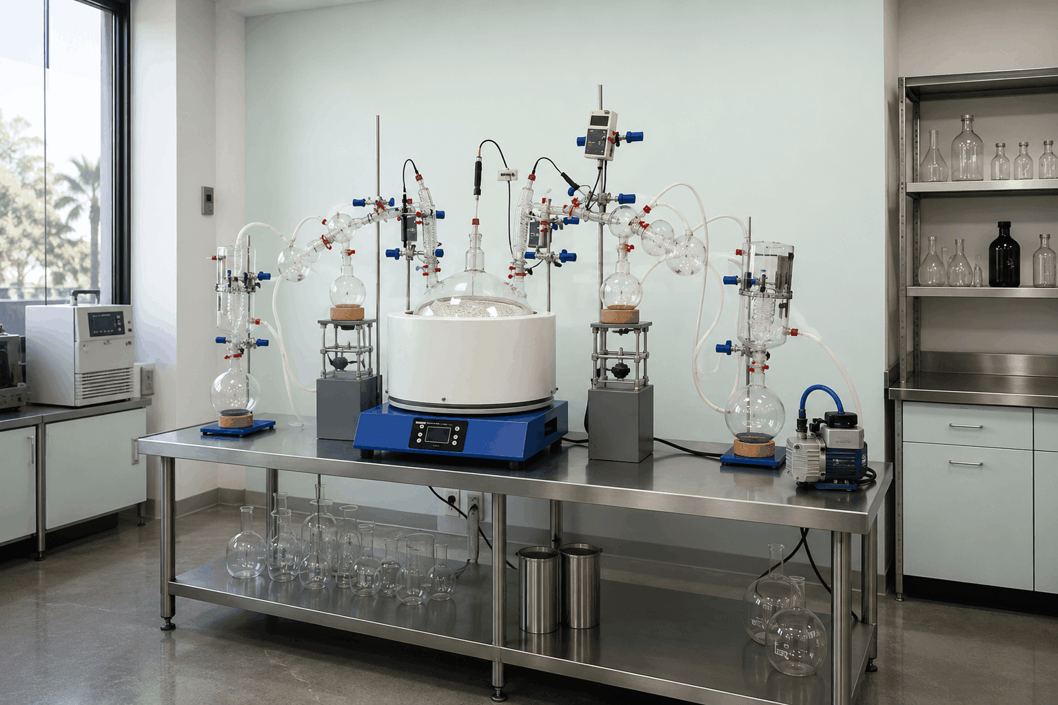 Short path distillation equipment for cannabis processing