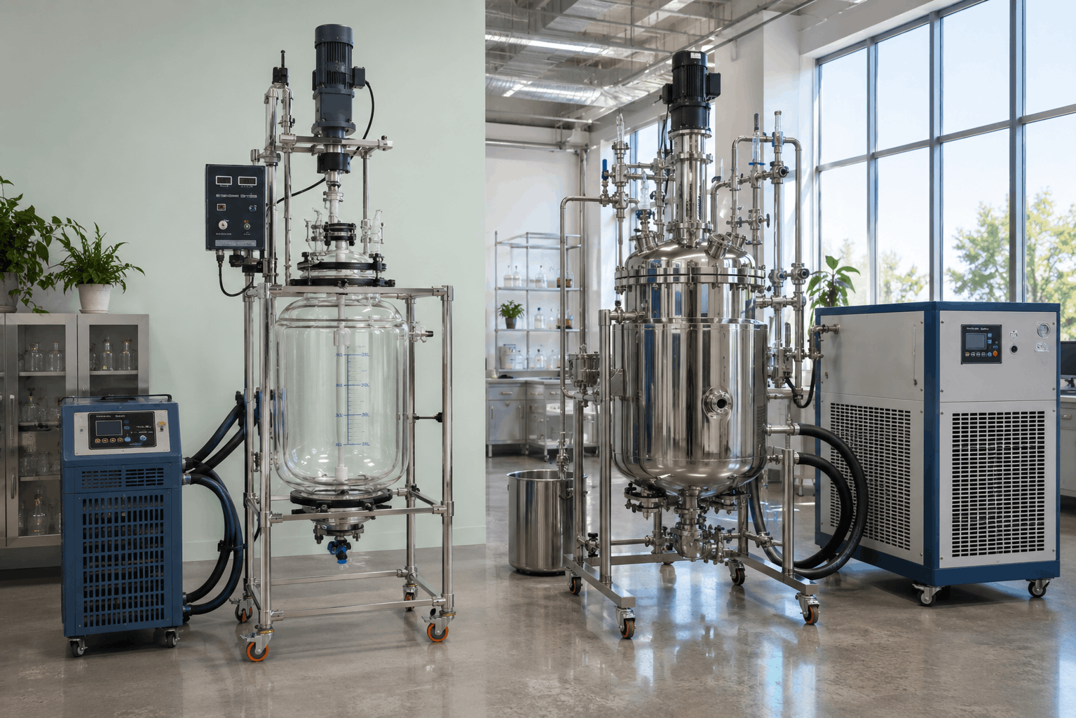 Glass reactor vs stainless steel reactor for cannabis processing