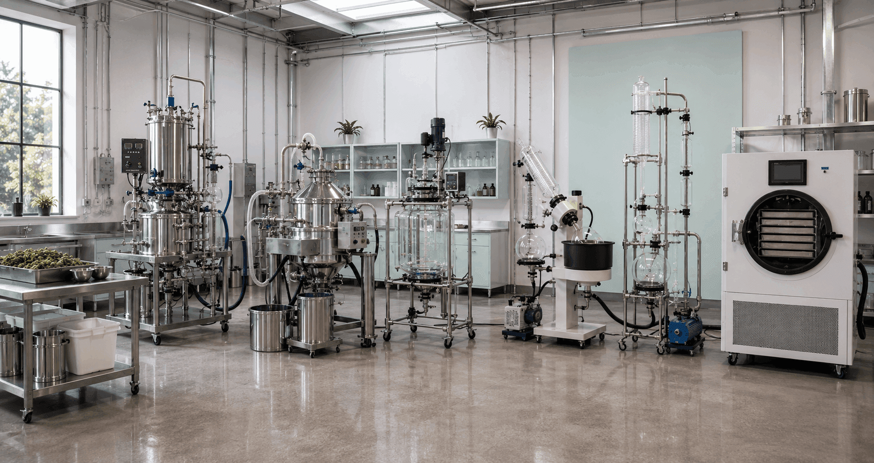 Cannabis extraction workflow from biomass to distillate