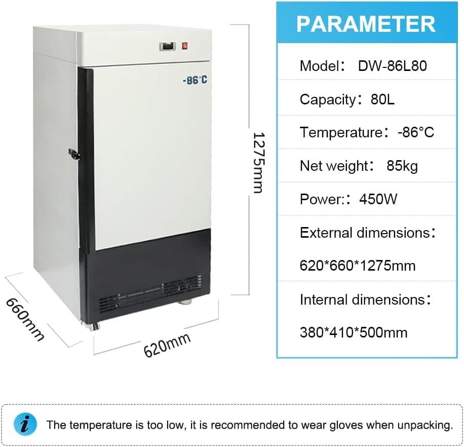 MTST Lab Deep Freezer Refrigerators/Freezers — 20L, -40°C ~ -86°C