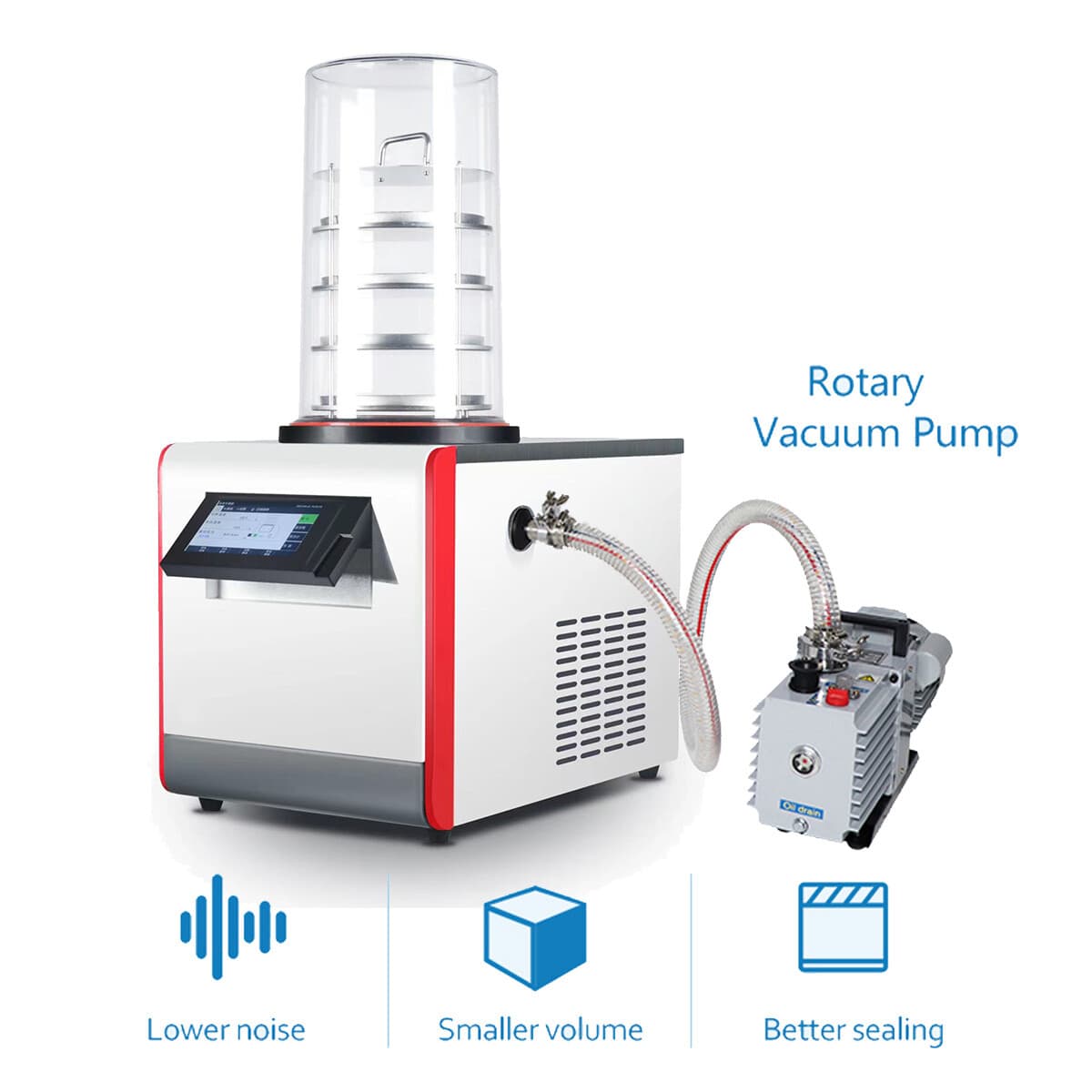 -60℃ Vacuum Freeze Dryer Lyophilizer Freezing Drying Machine with Vaccum Pump