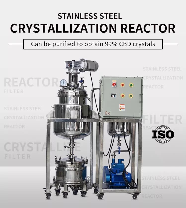 SS316 Crystallization Reactor Methanol Crystal Filter Explosion-proof Reactor