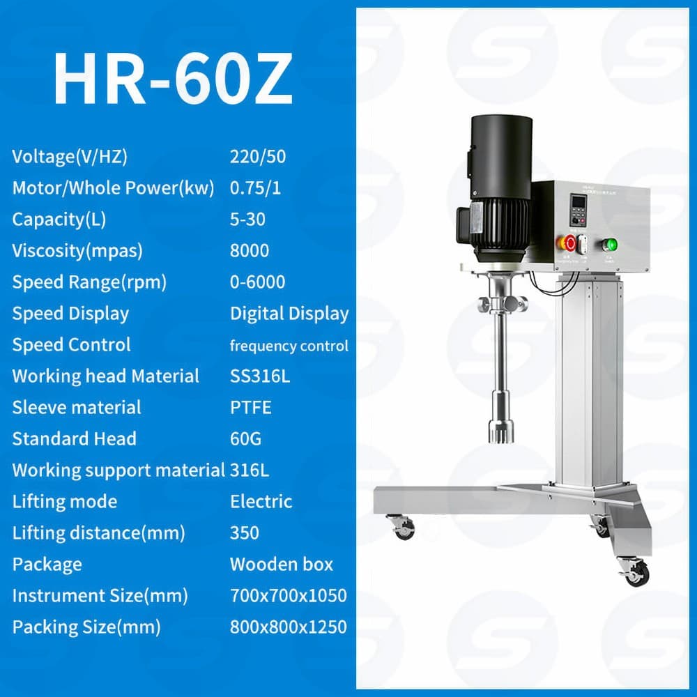 High Shear Homogenizer Emulsifier Lab High Speed Mixer for Petrochemicals Food
